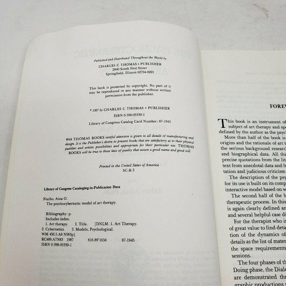 The Psychocybernetic Model of Art Therapy by Aina O. Nucho 1987 Paperback Book - Picture 5 of 6